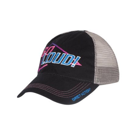 Czapka Direct Action Trucker GO LOUD! 80s style - Czarny / Szary