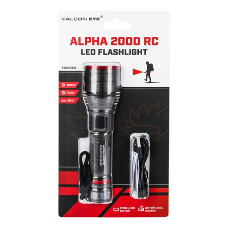 Latarka ręczna Falcon Eye LED ALPHA 2000 RC fokus ładowalna