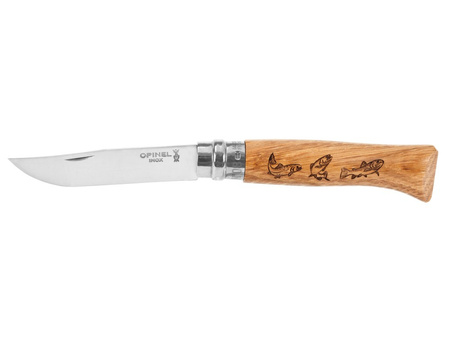 NÓŻ OPINEL 8 INOX MYŚLIWSKI SERIA ANIMAL - RYBA