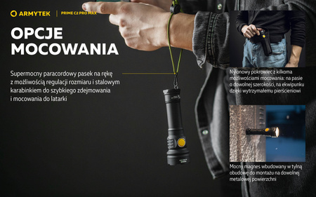 Latarka Armytek Prime C2 Pro Max Magnet USB White