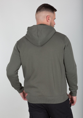 Bluza z kapturem Alpha Industries Basic Zip Hoody SL  dark green