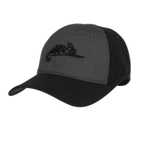 Czapka Helikon Logo Cap - PolyCotton Ripstop - Czarna / Shadow Grey B