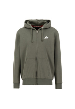 Bluza z kapturem Alpha Industries Basic Zip Hoody SL  dark green