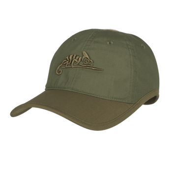 Czapka Helikon Logo Cap - PolyCotton Ripstop - Olive Green / Adaptive Green A