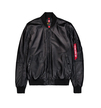 Kurtka Alpha Industries MA-1 Leather Jacket czarna