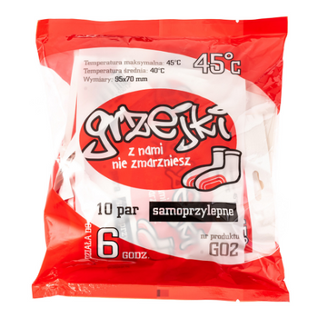 OGRZEWACZ CHEMICZNY GRZEJKI DO STÓP - 10 PAR