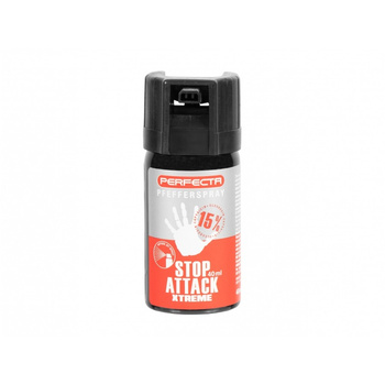Gaz pieprzowy Perfecta Stop Attack Xtreme 15% OC stożek 40 ml